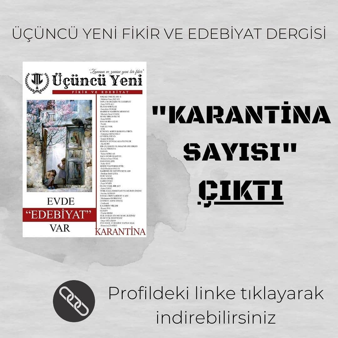 Üçüncü Yeni Fikir ve Edebiyat Dergisi Karantina Sayısı